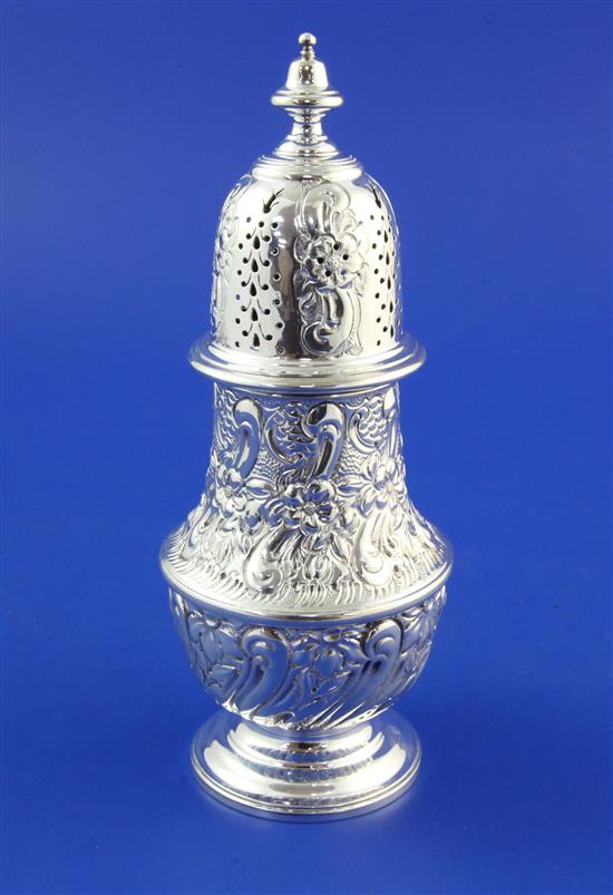 A George V silver sugar caster, 9.5 oz.